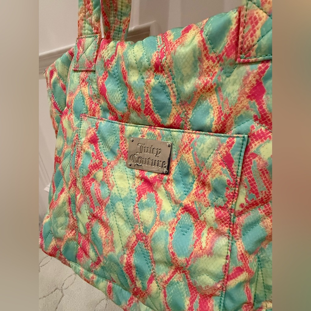 Juicy Couture Neon Python Print Colorful Swim Tot… - image 2